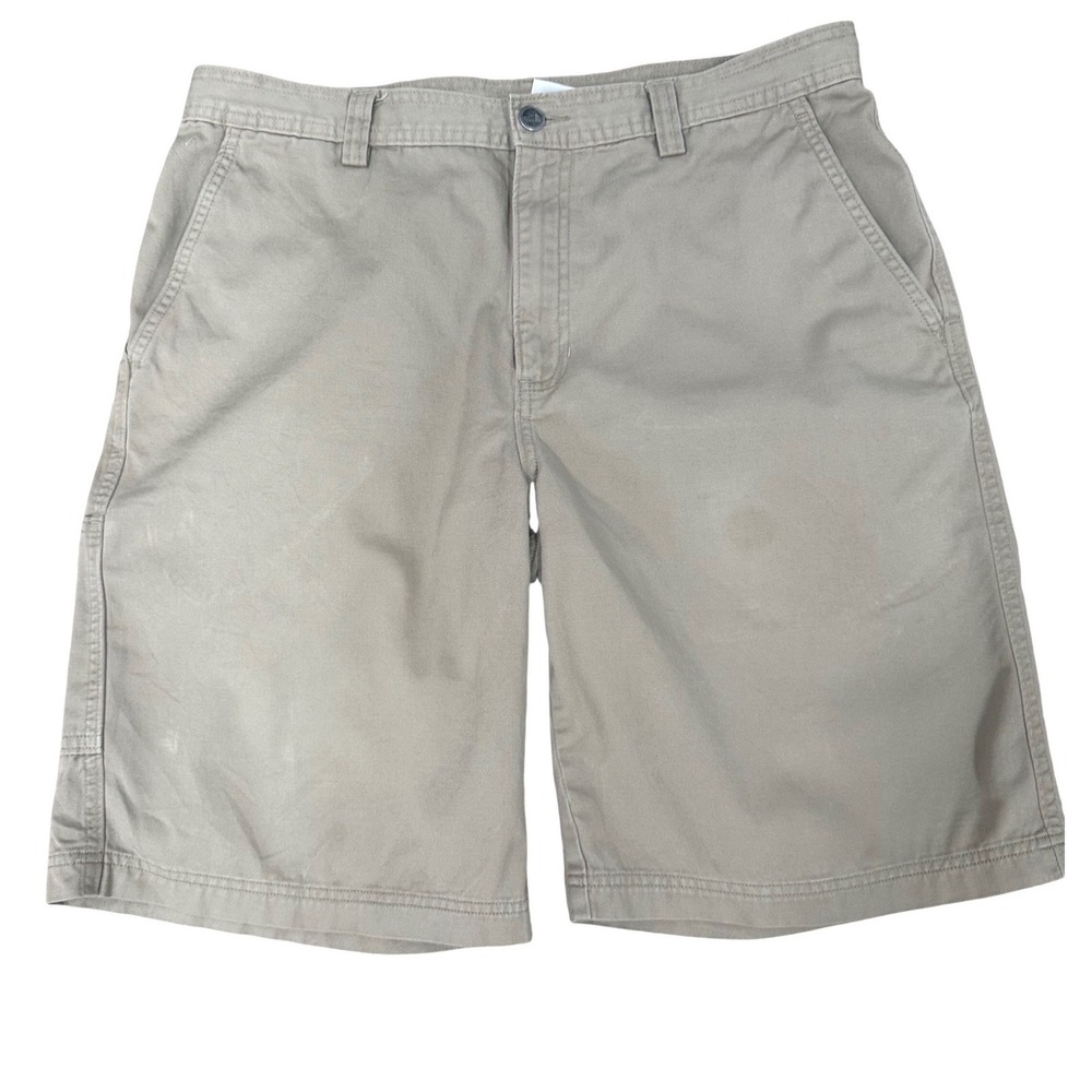The North Face Mens Tan Khaki Cotton Twill Utility Cargo Shorts Size 34